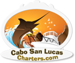 Cabo San Lucas Charters logo featuring a marlin and fishing boat, symbolizing premium Cabo San Lucas fishing charters and Cabo fishing charters.